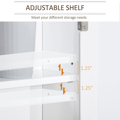 Bathroom Mirror Cabinet Wall Mounted Storage Cupboard W/ Double Door