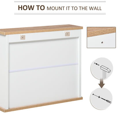 Bathroom Mirror Cabinet Wall Mounted Storage Cupboard W/ Double Door