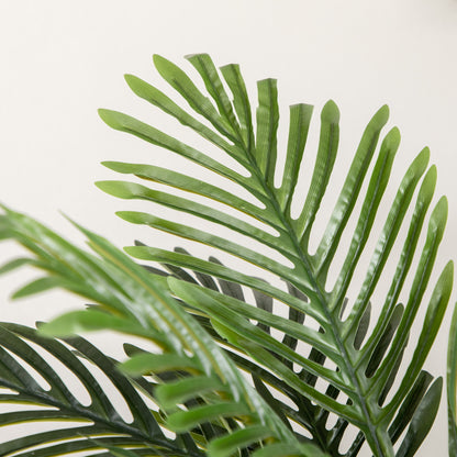 Artificial Plant Tropical Palm in Pot, Fake Plants for Home Indoor Outdoor Decor, 15x15x140cm