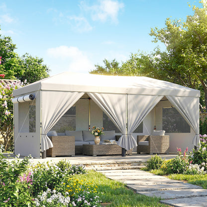 3 x 6 m Pop Up Gazebo, UPF50+ Wedding Party Tent Marquee, White