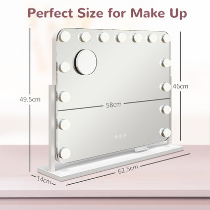 Warehouse Clearance Sale - Hollywood Dimmable Lighted Makeup Mirror with Magnifier, USB Port
