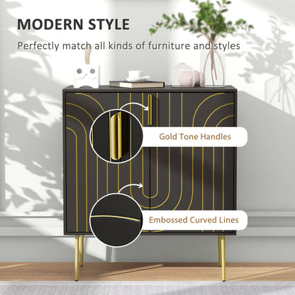 Freestanding Storage Cabinet with Adjustable Shelf for Living Room