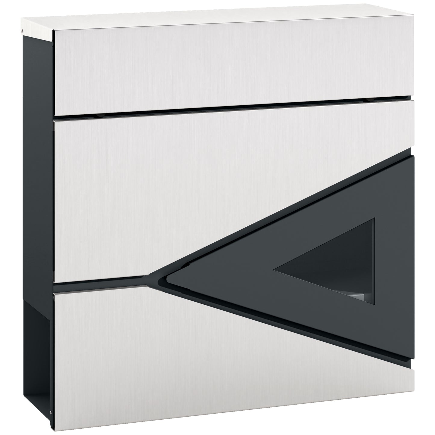 Modern Wall Mounted Post Box, Weatherproof Letterbox with Lock