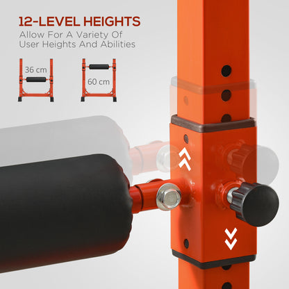 Bulgarian Split Squat Stand, 12-Level Leg Training Machine, Red