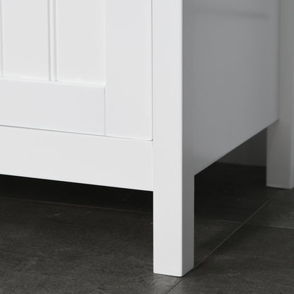 Freestanding Tallboy Storage Unit W/ Drawer Single Door Cabinet White