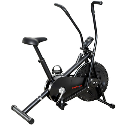 Exercise Bike with Adjustable Seat, LCD Display, Smooth Belt Drive