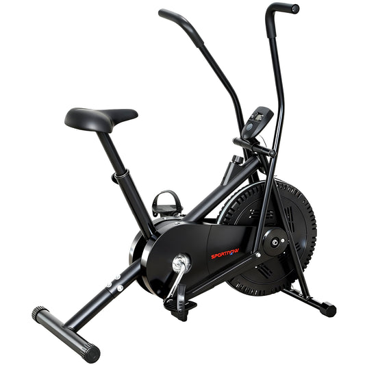 Exercise Bike with Adjustable Seat, LCD Display, Smooth Belt Drive
