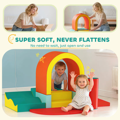Kids Soft Play Set, 10PCs Soft Play Equipment for Toddlers
