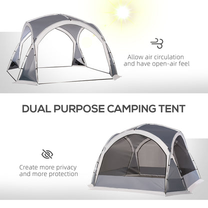 Dome Tent for 6-8 Person Camping Tent w/ Zipped Mesh Doors Lamp Hook