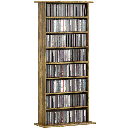 CD Storage Unit DVD Tower Blu-ray Storage Shelf for Living Room Brown