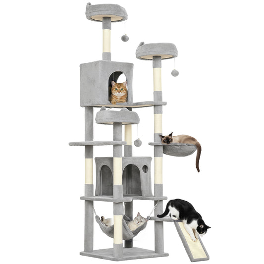 Cat Tree, 192 cm Multi-Level Cat Tower for Indoor Kittens