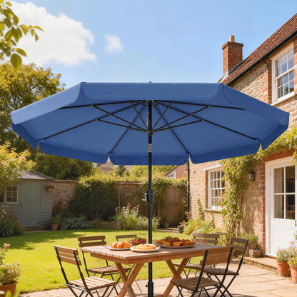 3 m Garden Parasol with Tilt & Crank, UPF30+ Outdoor Table Umbrella