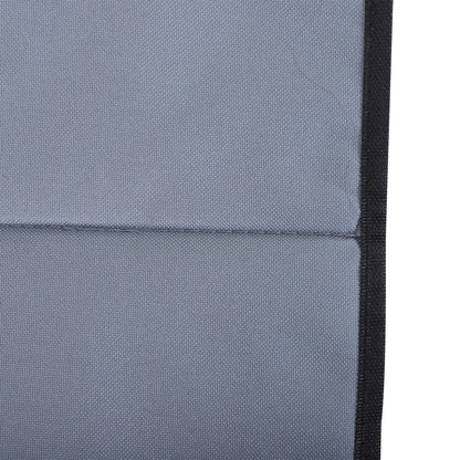Set of 2 Foldable Garden Beach Chair Mat Lightweight Outdoor Sun Lounger Seats Adjustable Back Metal Frame PE Fabric Head Pillow, Grey