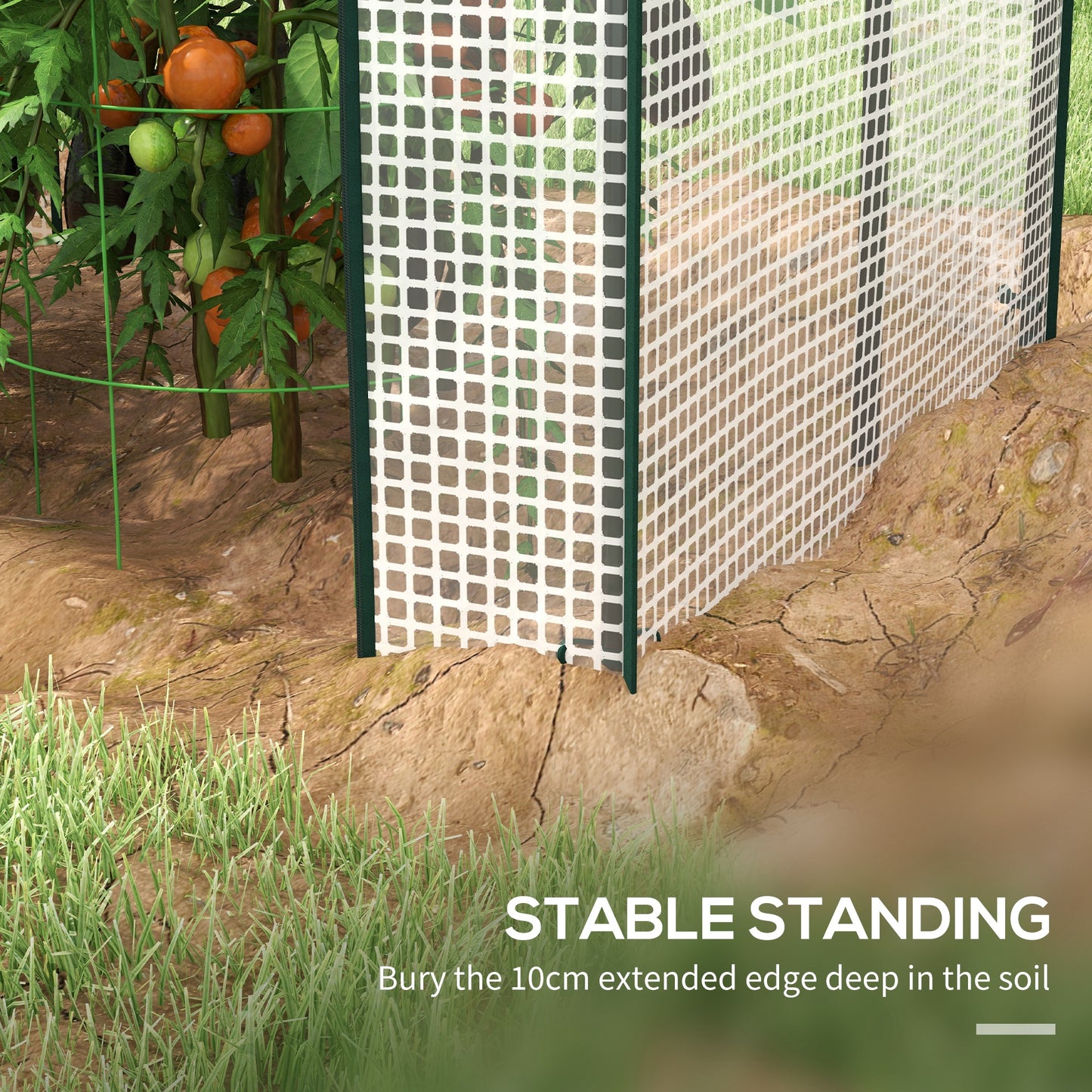 Greenhouse with 2 Roll-up Doors and Vent Holes, 100x80x150cm