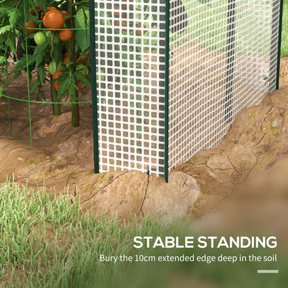 Greenhouse with 2 Roll-up Doors and Vent Holes, 100x80x150cm