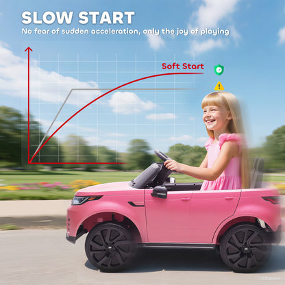 Land Rover Discovery Licensed 12V Kids Electric Car w/ Remote Pink