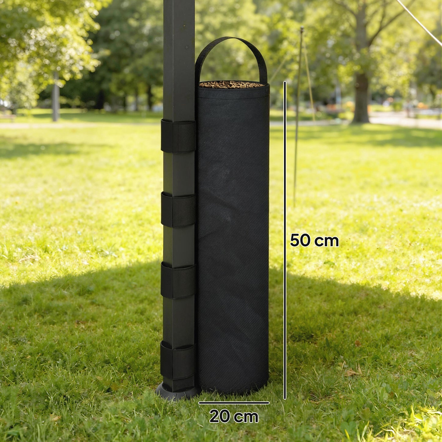 8 Pack Gazebo Sand Weights Bags, 40 kg Heavy Duty Sandbags, Black