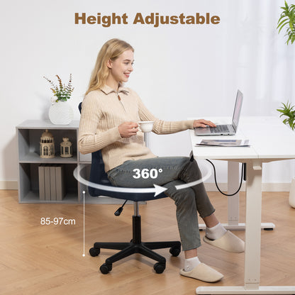 Vinsetto Armless Office Chair, Swivel Desk Chair w/ Adjustable Height