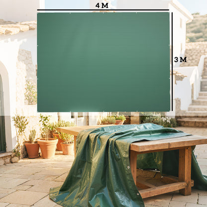 3 x 4m Waterproof Tarpaulin, 90GSM Tear-Resistant PE Tarp