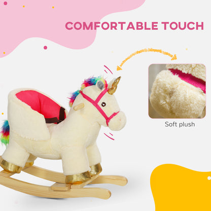 Rocking Horse Ride on Unicorn with Realistic Sound for 18-36 Months