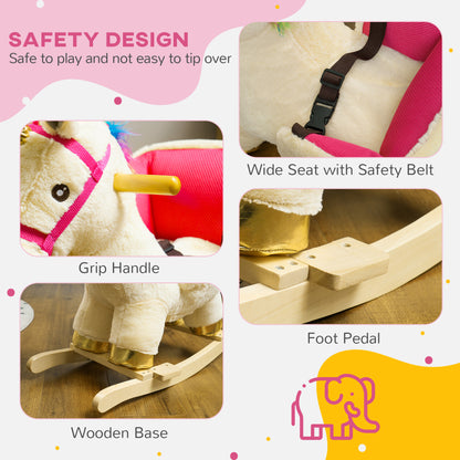 Rocking Horse Ride on Unicorn with Realistic Sound for 18-36 Months