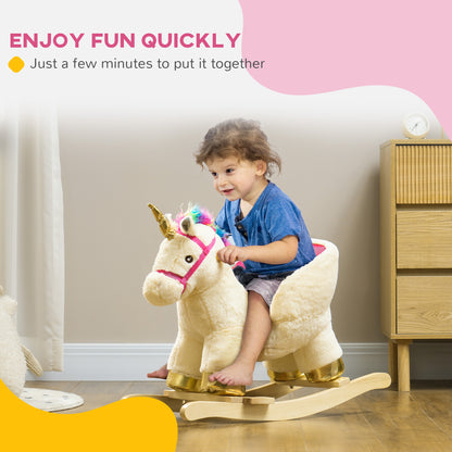 Rocking Horse Ride on Unicorn with Realistic Sound for 18-36 Months