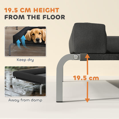 Elevated Dog Bed, Raised Dog Bed with Removable Bolsters