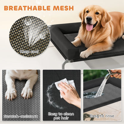 Elevated Dog Bed, Raised Dog Bed with Removable Bolsters