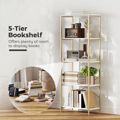 Modern Bedside Table with 2 Drawers and Open Shelves for Bedroom