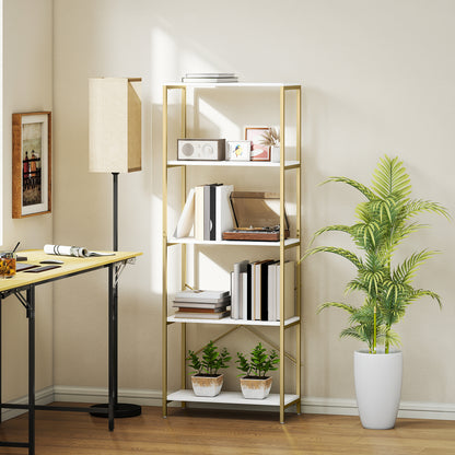 Modern Bedside Table with 2 Drawers and Open Shelves for Bedroom