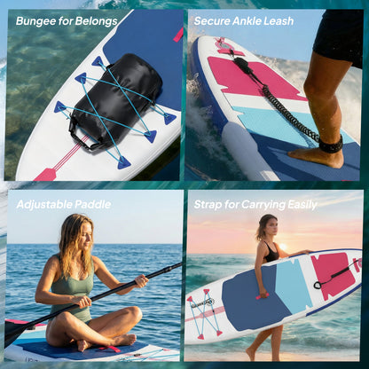 Inflatable Stand Up Paddle  Extra-Wide SUP with Non-Slip EVA Deck, Adj Aluminum Paddle