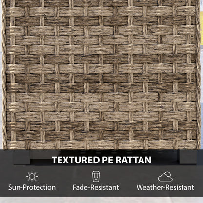 Outdoor Coffee Table with Storage Shelf and Slatted Top, Light Brown