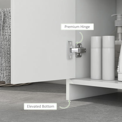 Narrow Bathroom Cabinet, Slim Bathroom Cupboard, White