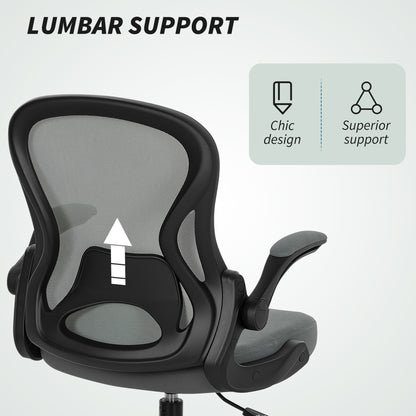 Standing Desk Chair with Adjustable Footrest, Charcoal Grey