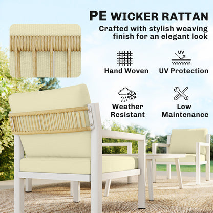 Rattan Garden Furniture Set, Outdoor Furniture Conversation Set