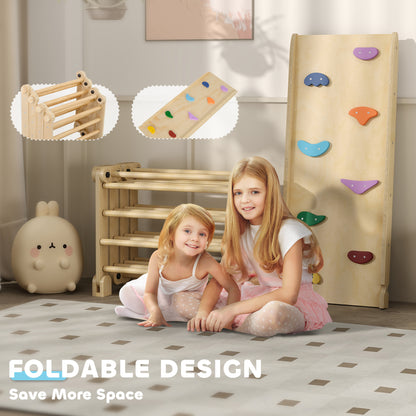 3 in 1 Kids Climbing Set, Foldable Toddler Climbing Toys with Ramp