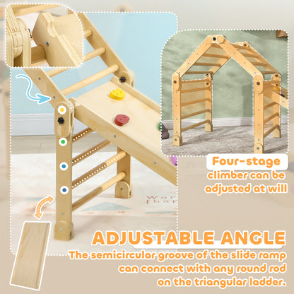 3 in 1 Kids Climbing Set, Foldable Toddler Climbing Toys with Ramp