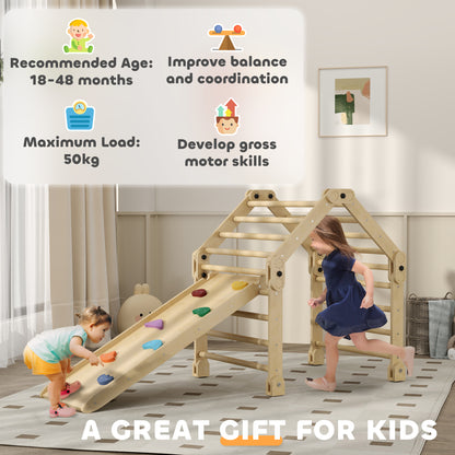3 in 1 Kids Climbing Set, Foldable Toddler Climbing Toys with Ramp