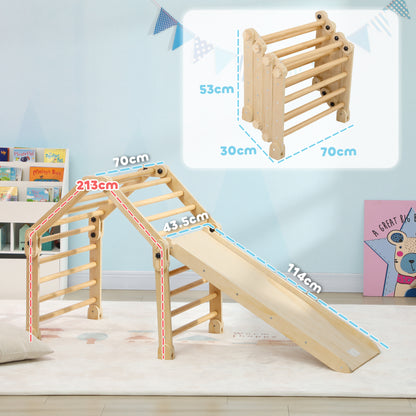 3 in 1 Kids Climbing Set, Foldable Toddler Climbing Toys with Ramp