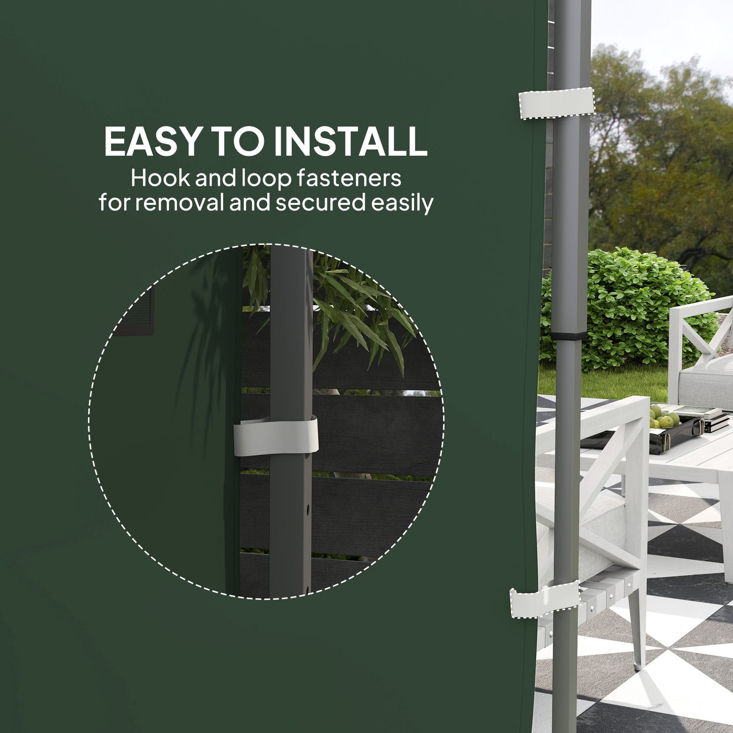 Side Panel for 3x3 m Pop Up Gazebos, 1 Pack Sidewall Only, Green