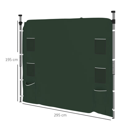 Side Panel for 3x3 m Pop Up Gazebos, 1 Pack Sidewall Only, Green
