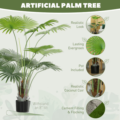 Artificial Plant with PEVA Leaves and Coconut Coir for Home Office