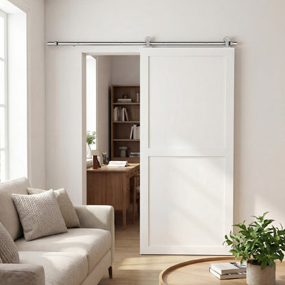 Sliding Door Hardware Kit Smooth Quiet 200cm Sliver Tone