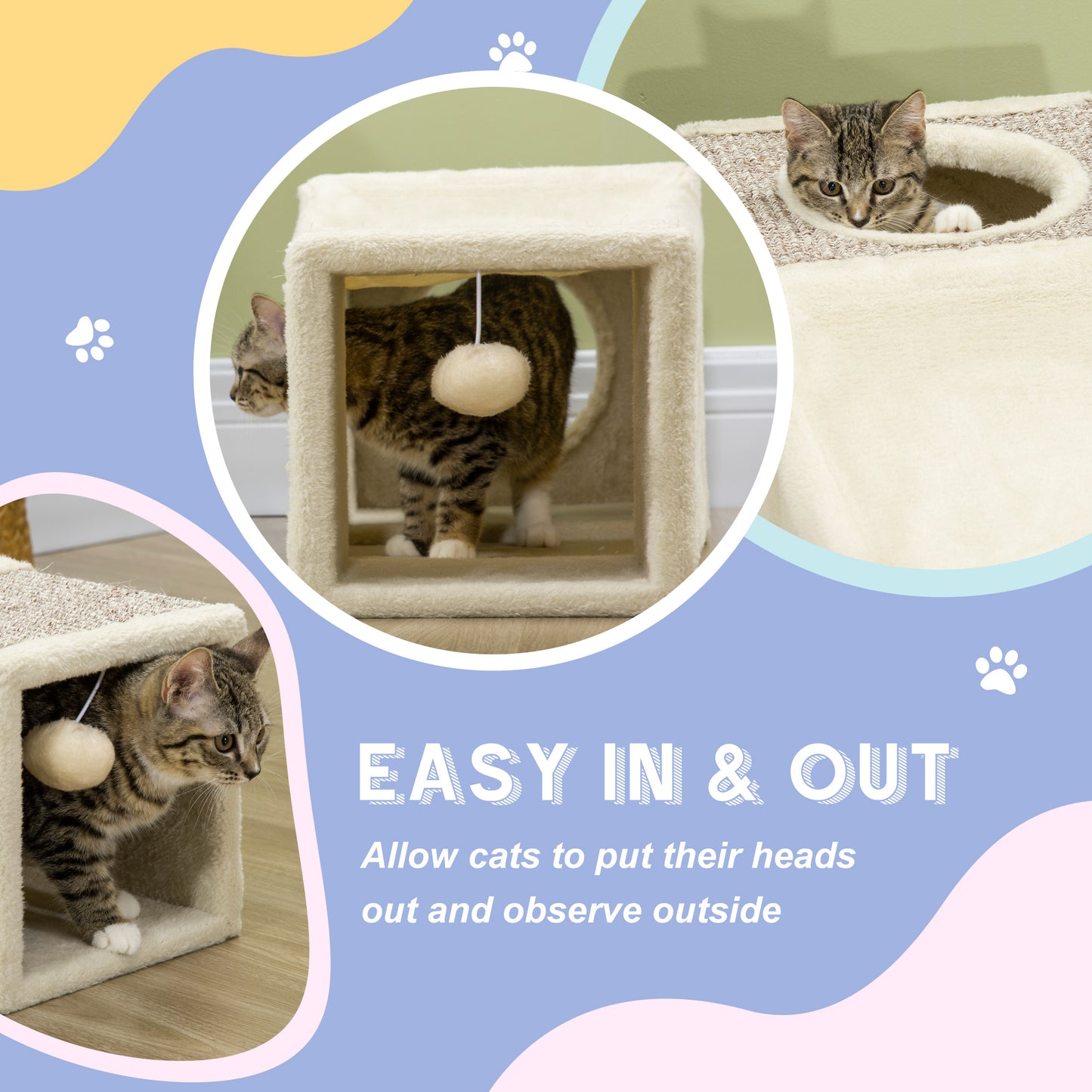 Cat Tunnel, Cat Play Tube for Indoor Kittens, Puppies, Rabbits