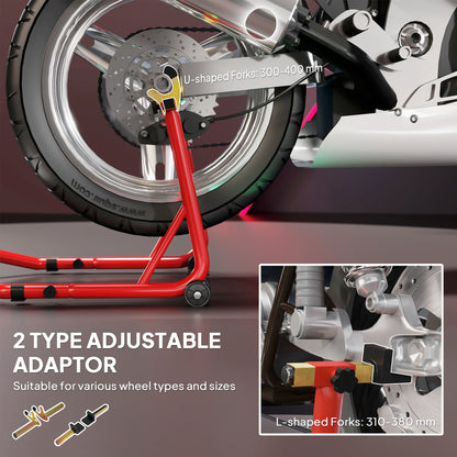 Motorcycle Rear Wheel Stand, 544kg Motorcycle Paddock Stand, Red