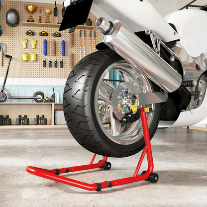 Motorcycle Rear Wheel Stand, 544kg Motorcycle Paddock Stand, Red