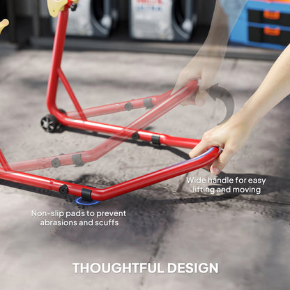 Motorcycle Rear Wheel Stand, 544kg Motorcycle Paddock Stand, Red