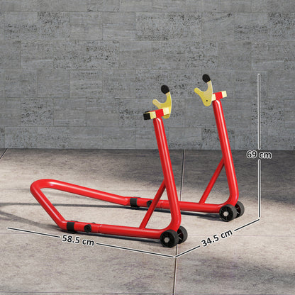 Motorcycle Rear Wheel Stand, 544kg Motorcycle Paddock Stand, Red