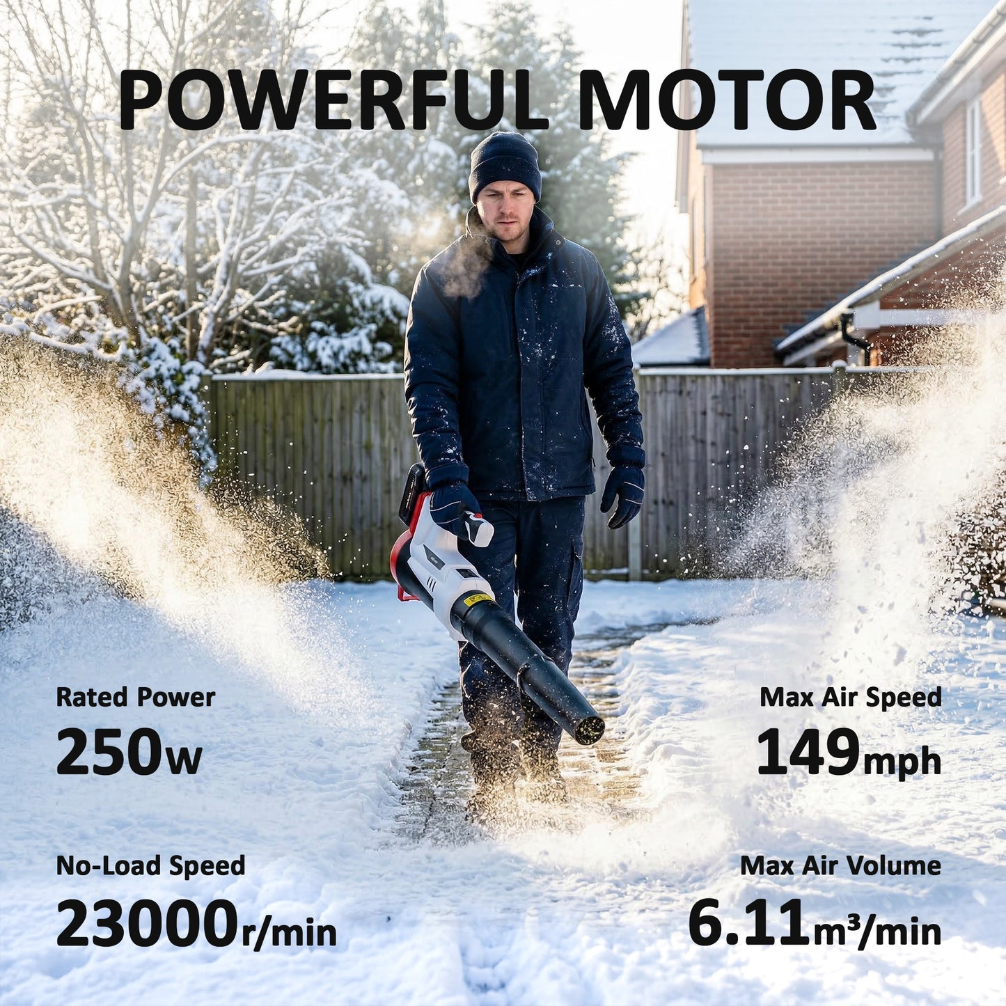 Leaf Blower Cordless with 4000mAh Battery & Charger