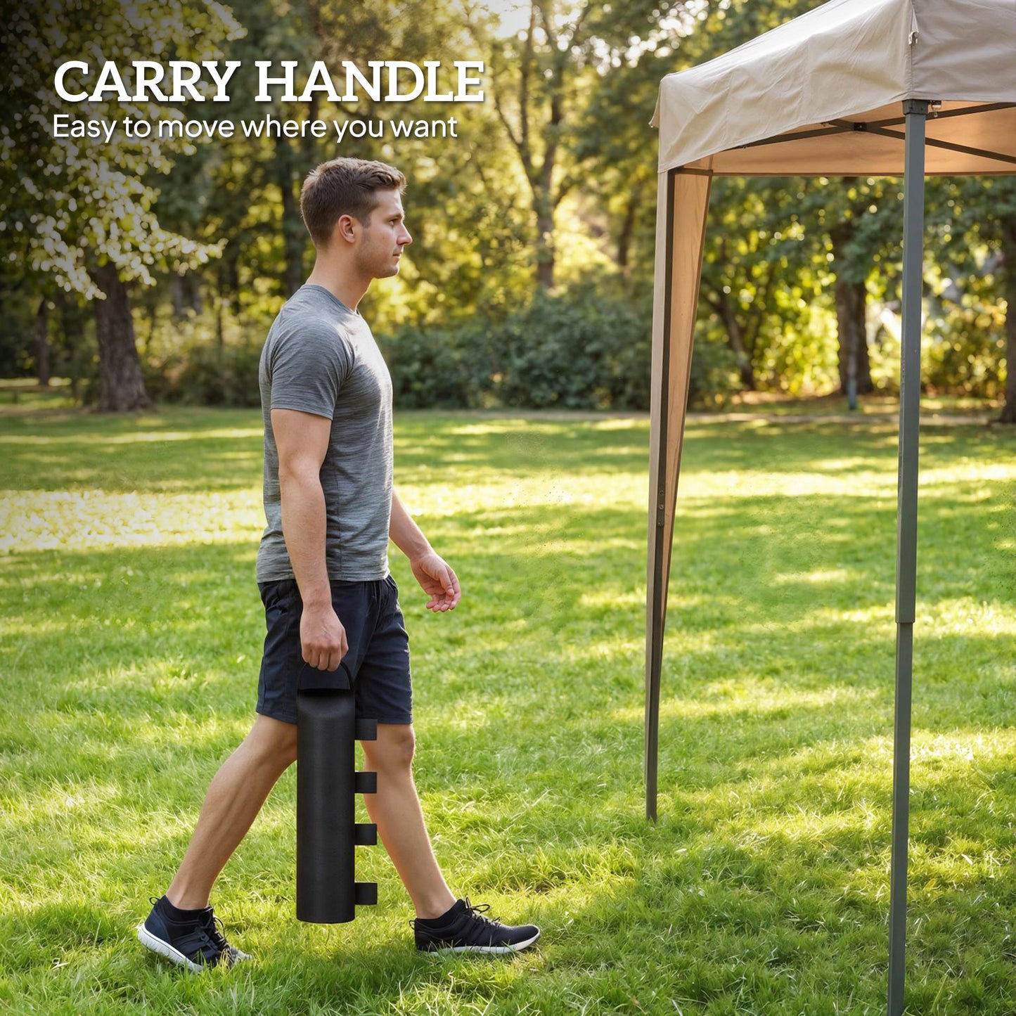 8 Pack Gazebo Sand Weights Bags, 40 kg Heavy Duty Sandbags, Black